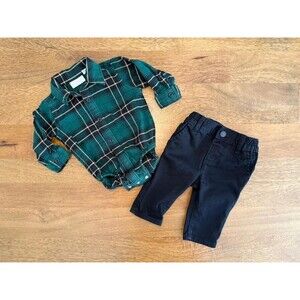 The Children's Place 2-Piece Baby Boy Plaid Outfit Set